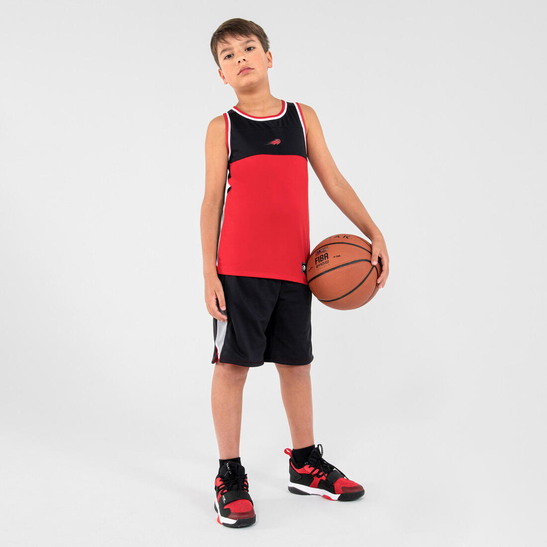 Kids' Reversible Sleeveless Basketball T-Shirt / Jersey T500R