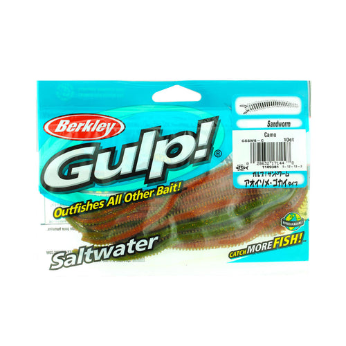 





Gulp sandworm camo sea fishing artificial bait