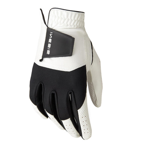 





WOMEN'S GOLF GLOVE LEFT HANDED - 100 WHITE AND BLACK