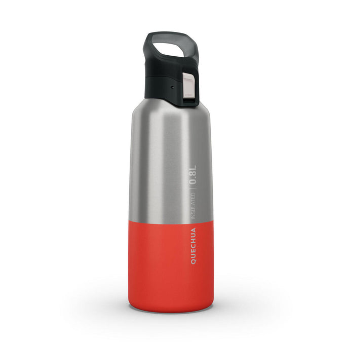 





0.8 L stainless steel isothermal water bottle with quick-release cap for hiking, photo 1 of 12