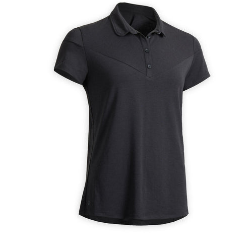 





Women's Short-Sleeved Horse Riding Polo Shirt 100 - Black