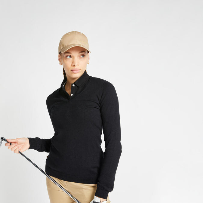 





Women's golf V-neck pullover MW500 ecru, photo 1 of 6