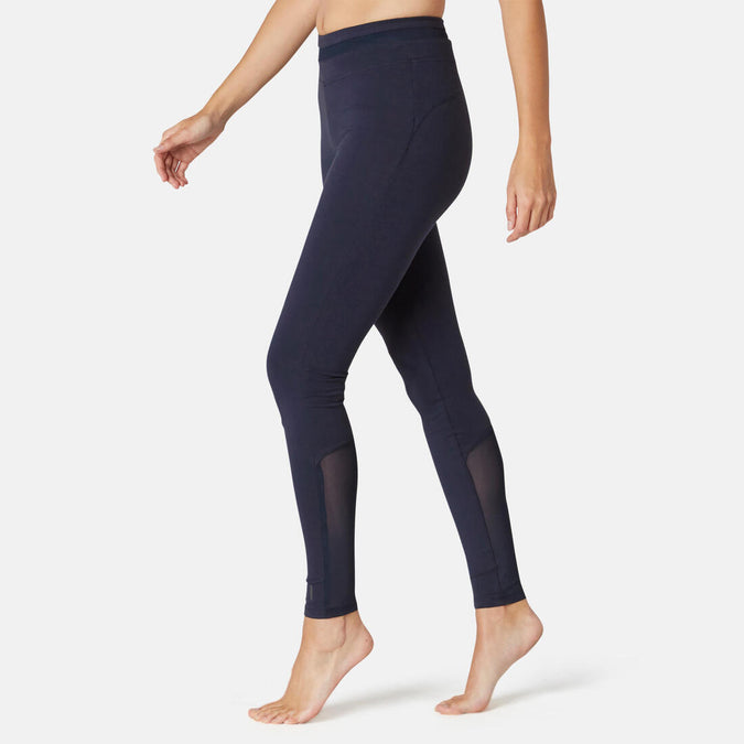 





Stretchy High-Waisted Cotton Fitness Leggings with Mesh, photo 1 of 9