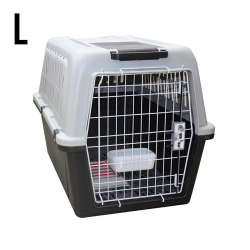 





Rigid transport kennel size L for 1 dog 81x55.5x58 cm - IATA standard