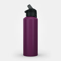 1 L aluminium water bottle with quick opening cap for hiking