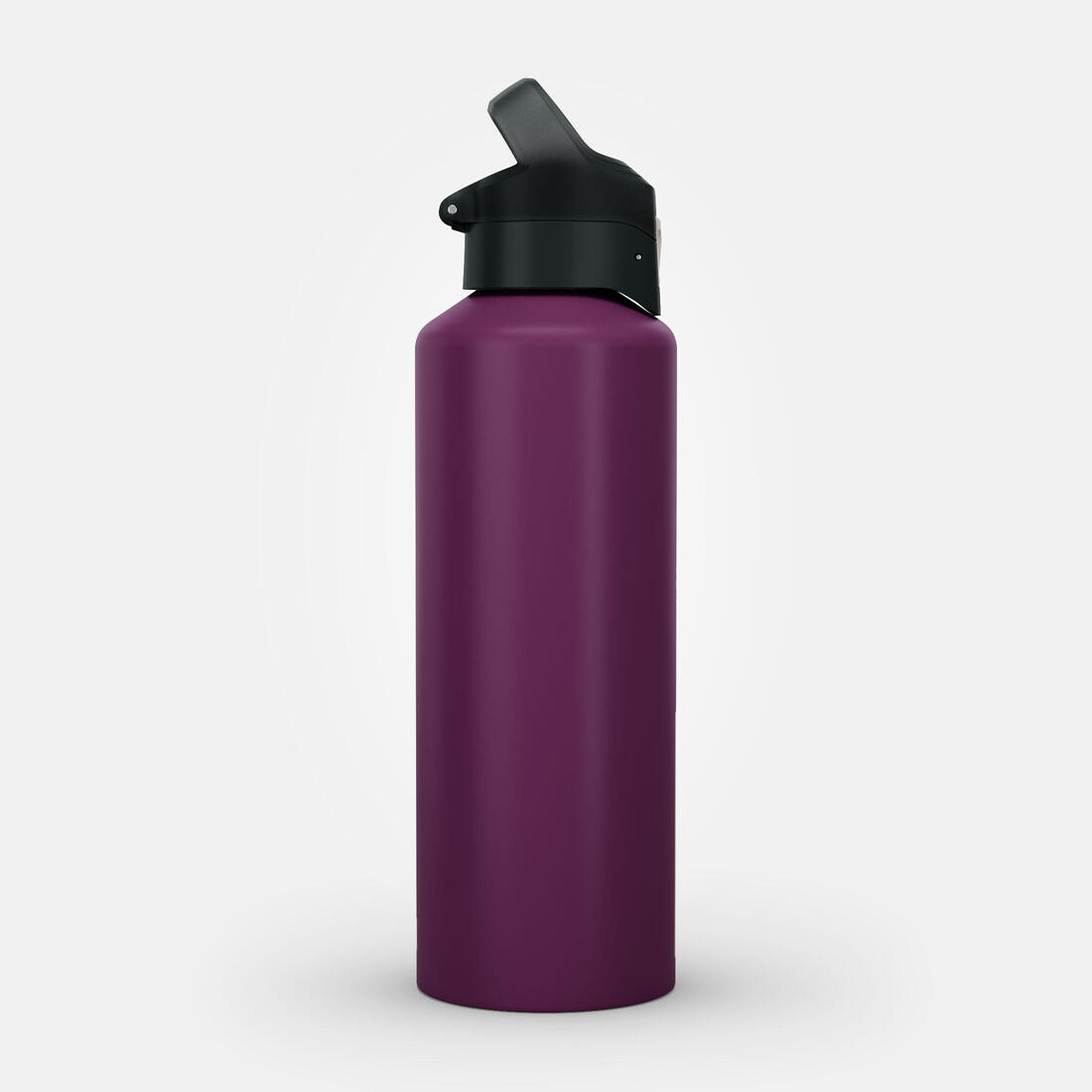 1 L aluminium water bottle with quick opening cap for hiking