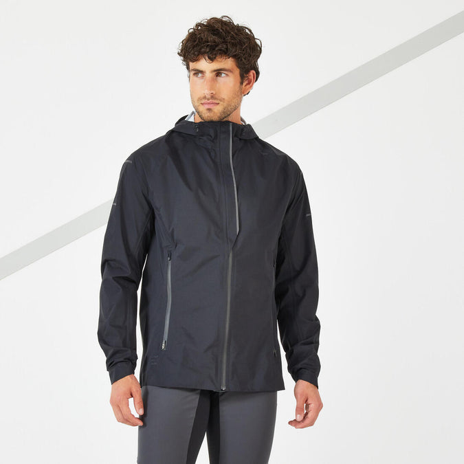 





MEN'S WATERPROOF WINDPROOF JACKET - KIPRUN RAIN+ - BLACK, photo 1 of 10