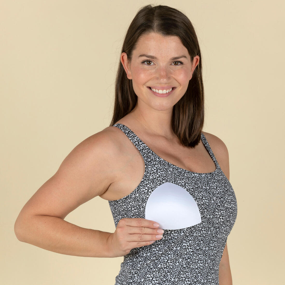 Women's swimsuit 1-piece shorty Tankini Lea Melon