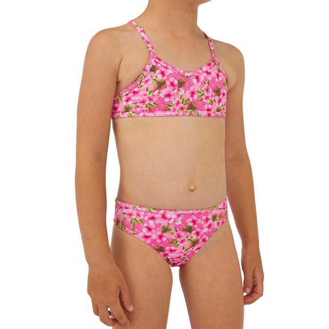 





Girl’s 2-piece surf swimsuit floral with crossed straps, photo 1 of 6