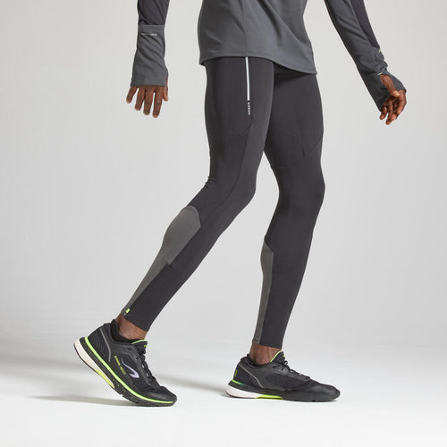 





Warm Men's Running Tights - Black/Grey