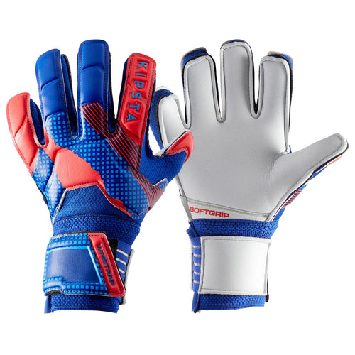 





Kids' Football Goalkeeper Gloves F500 - Blue/Red