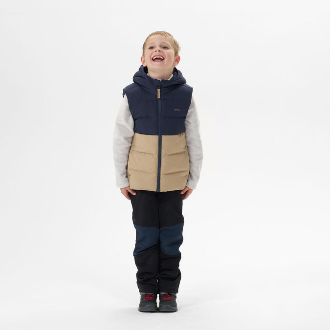 





Kids’ Padded Hiking Gilet - Aged 2-6 - Beige and Blue, photo 1 of 12