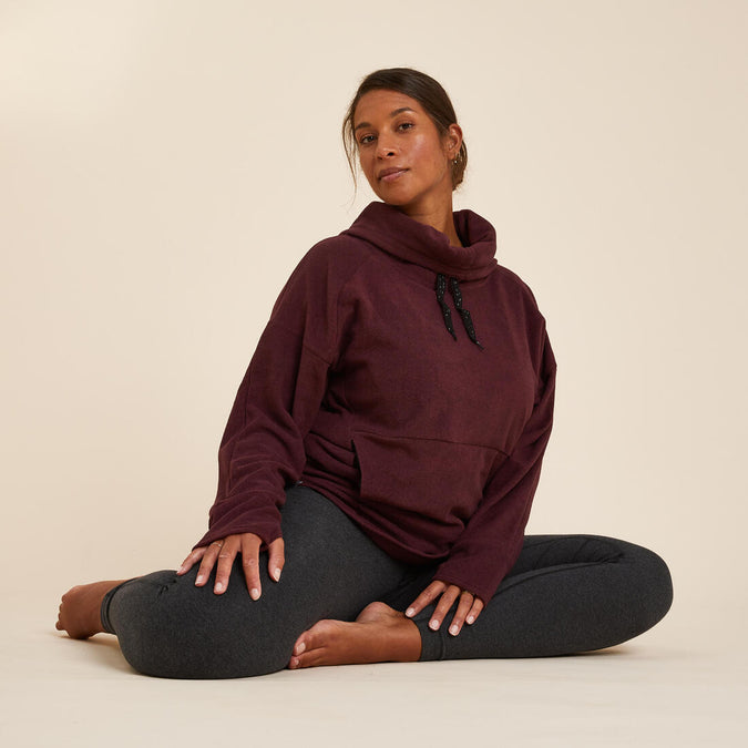 





Women's Fleece Relaxation Yoga Sweatshirt - Burgundy, photo 1 of 6