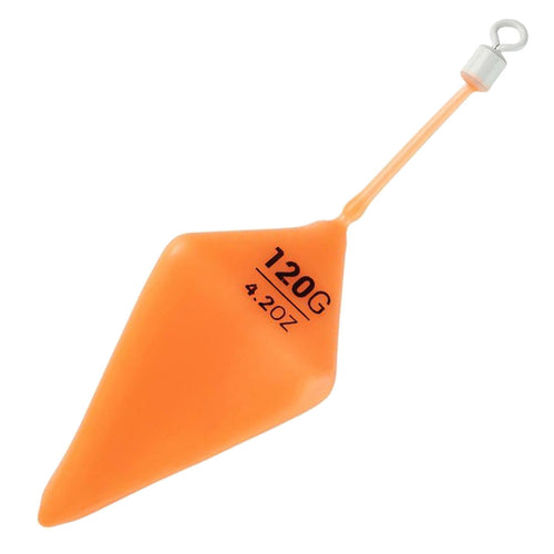 





Glow in the Dark Orange Silicone Pyramid Sinker for surfcasting