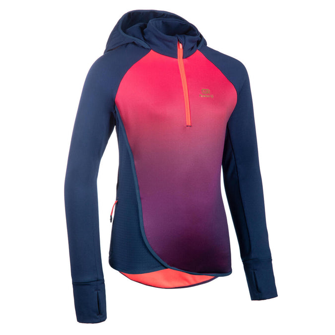 





KIPRUN WARM+ GIRLS' LONG-SLEEVED RUNNING JERSEY - NAVY/PINK, photo 1 of 11