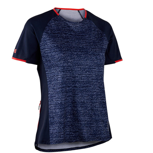 





Women's Short-Sleeved Mountain Bike Jersey ST 100 - Navy Blue