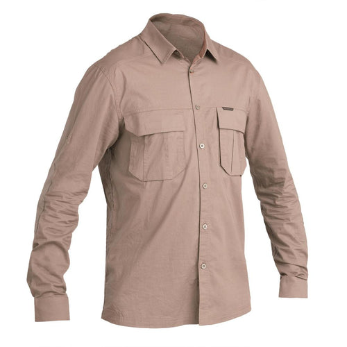 





Men's Country Sport Light Long-Sleeved Cotton Shirt - 500 Brown