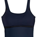 Women's Heva 1-piece swimsuit with skirt navy stripes