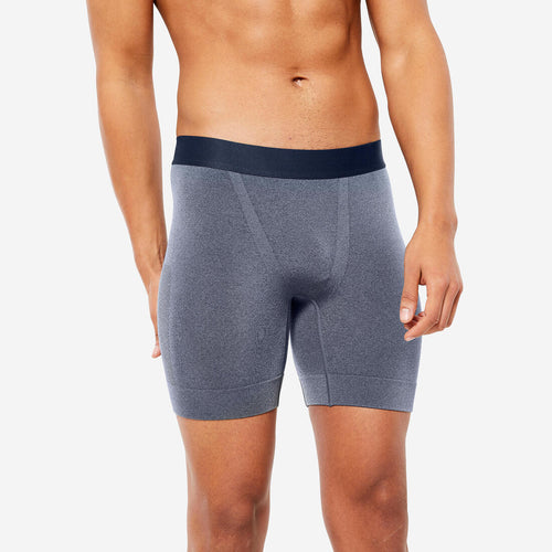 





Men's long seamless boxer - Dark blue