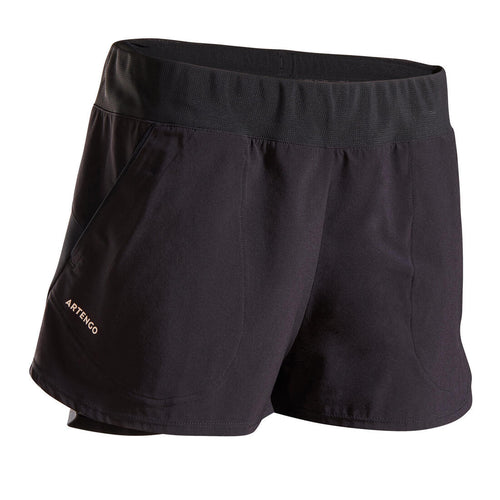 





Women's Tennis Quick-Dry Soft Pockets Shorts Dry 500 - Black