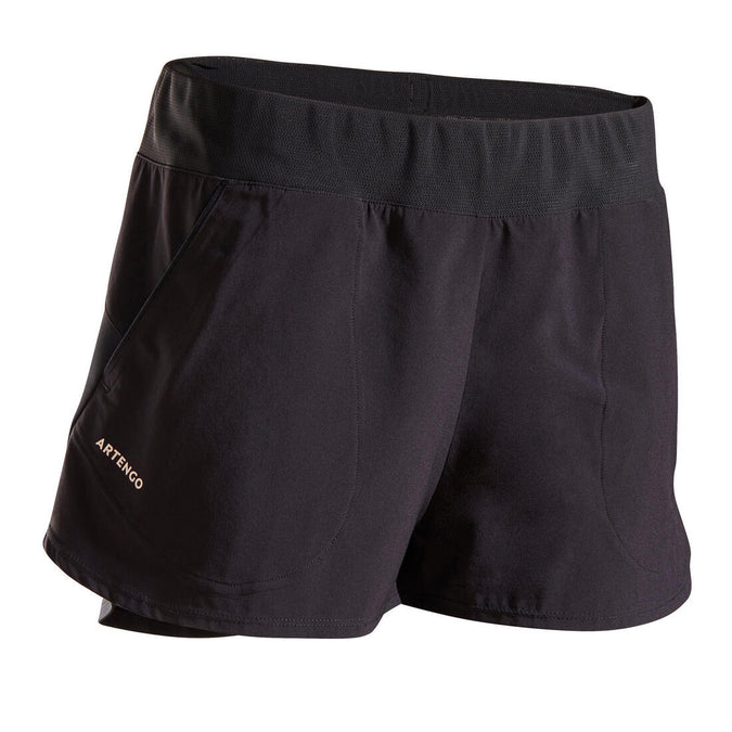 





Women's Tennis Quick-Dry Soft Pockets Shorts Dry 500 - Black, photo 1 of 10