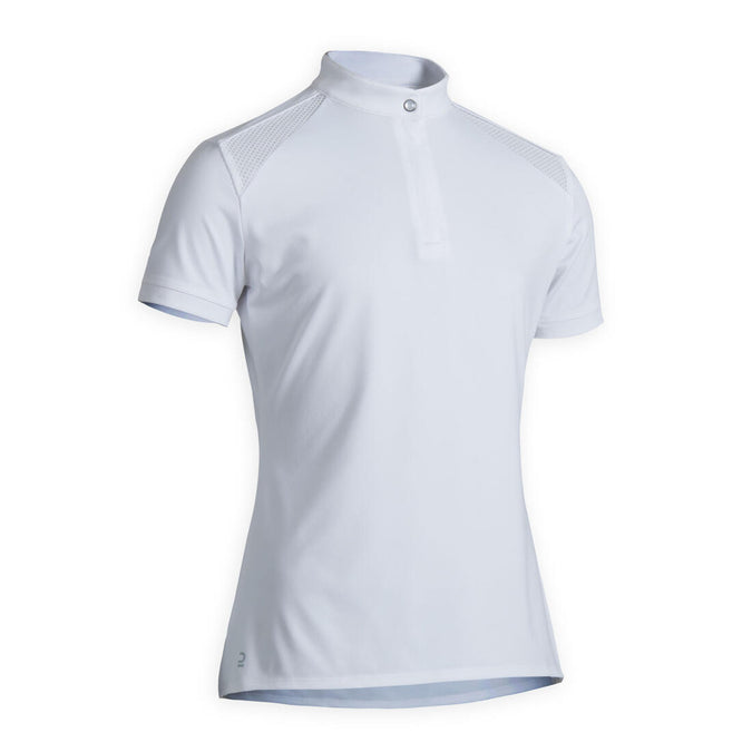 





Girls' Short-Sleeved Horse Riding Show Polo Shirt 500 - White, photo 1 of 5