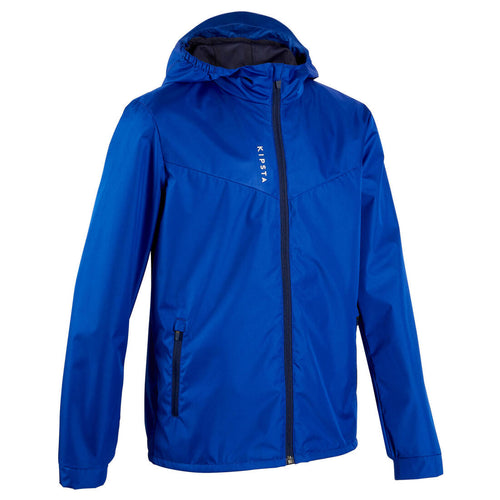 





Kids' Rainproof Football Jacket T500 - Blue