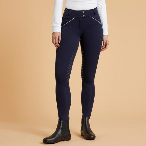 





Women's Horse Riding Jodhpurs Classic Grip 900 - Navy