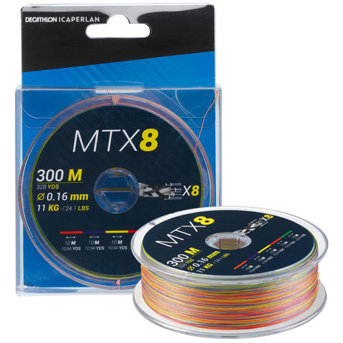 





8-strand braid MTX8 MULTICOLOUR 300 M 20/100 Sea fishing