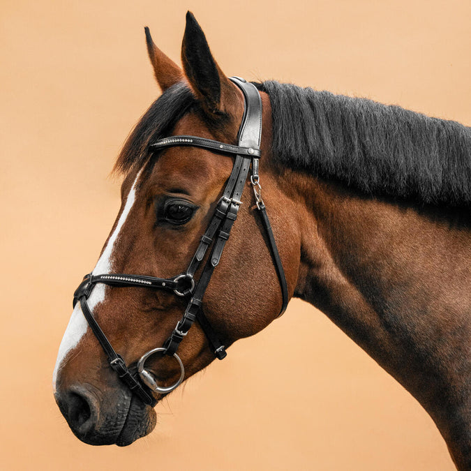 





Horse Riding Crossed-Noseband Leather Bridle For Horse and Pony 580 - Black, photo 1 of 8