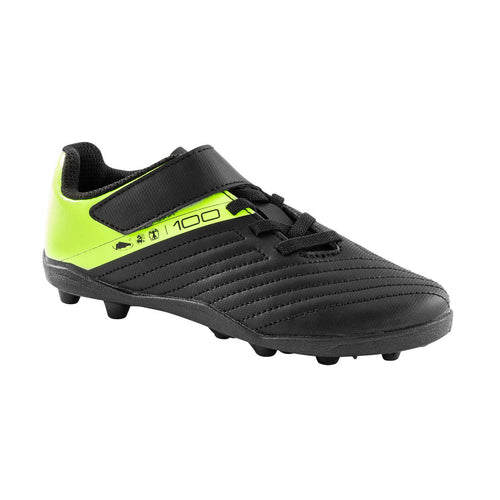 





Kids' Hard Ground Football Boots Agility 100 - Black/Yellow