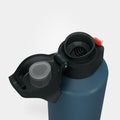 1 L aluminium water bottle with quick opening cap for hiking