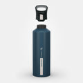 1 L aluminium water bottle with quick opening cap for hiking