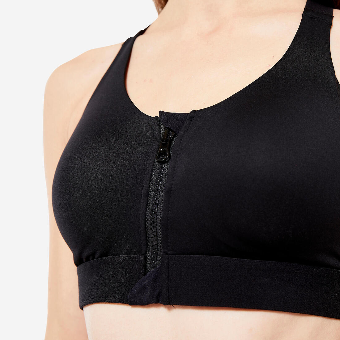 Women's High Support Zipped Sports Bra with Cups