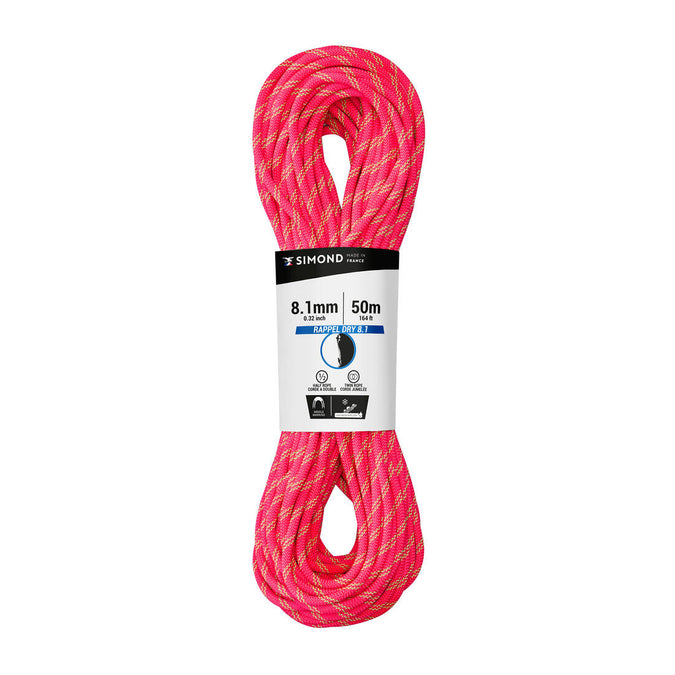 





Double dry climbing and mountaineering rope 8.1 mm x 50 m - Rappel 8.1, photo 1 of 6