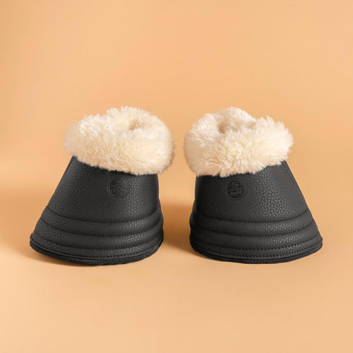 





Horse and Pony Set of 2 Synthetic Sheepskin Open Dressage Overreach Boots 500