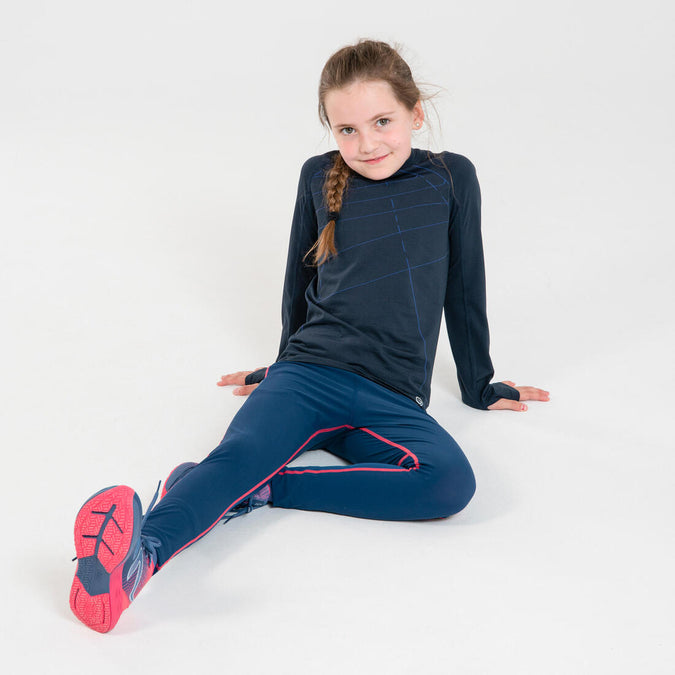 





Children's Running Breathable Long-Sleeved T-Shirt Kiprun Skincare Navy, photo 1 of 7