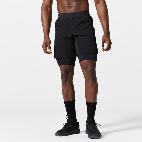 





Men's Zip Pocket Breathable 2-in-1 Fitness Shorts
