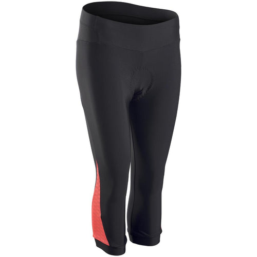 





Women's Road Cycling 3/4 Tights 500 - Black/Coral