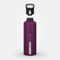 1 L aluminium water bottle with quick opening cap for hiking