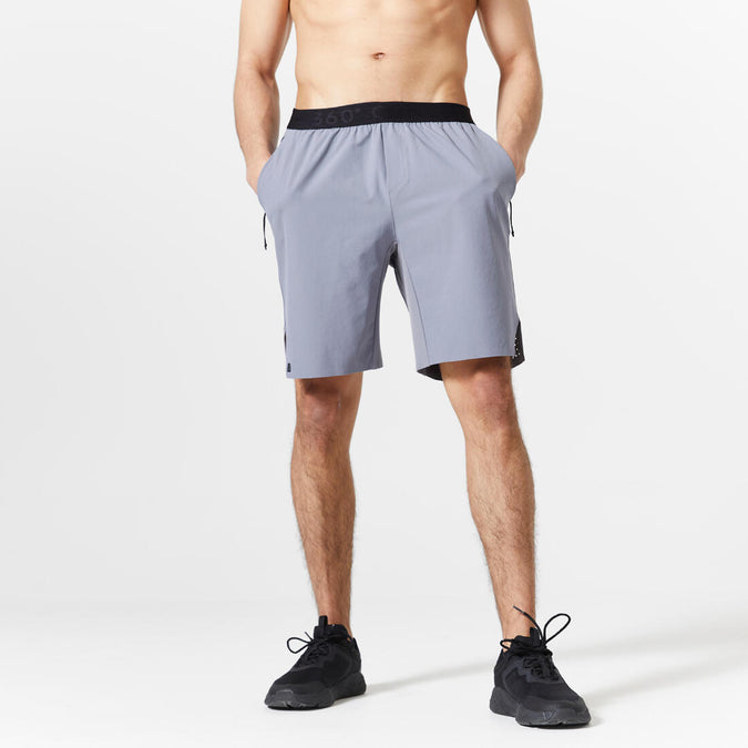 





Men's Breathable Performance Cross Training Shorts with Zipped Pockets - Grey, photo 1 of 5