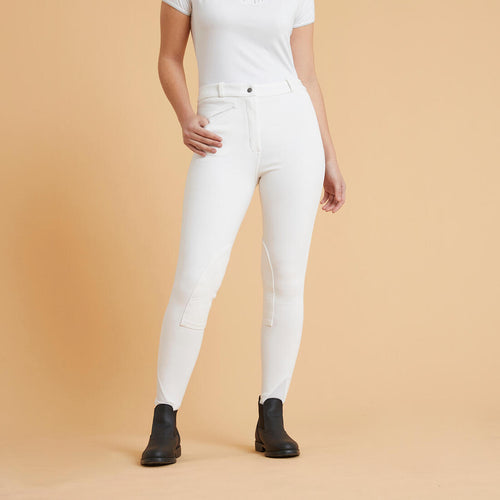 





Women's Horse Riding Show Jodhpurs 100 - White