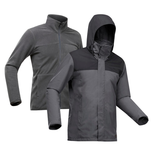 





Men’s 3-in-1 waterproof hiking jacket - SH100 0°C