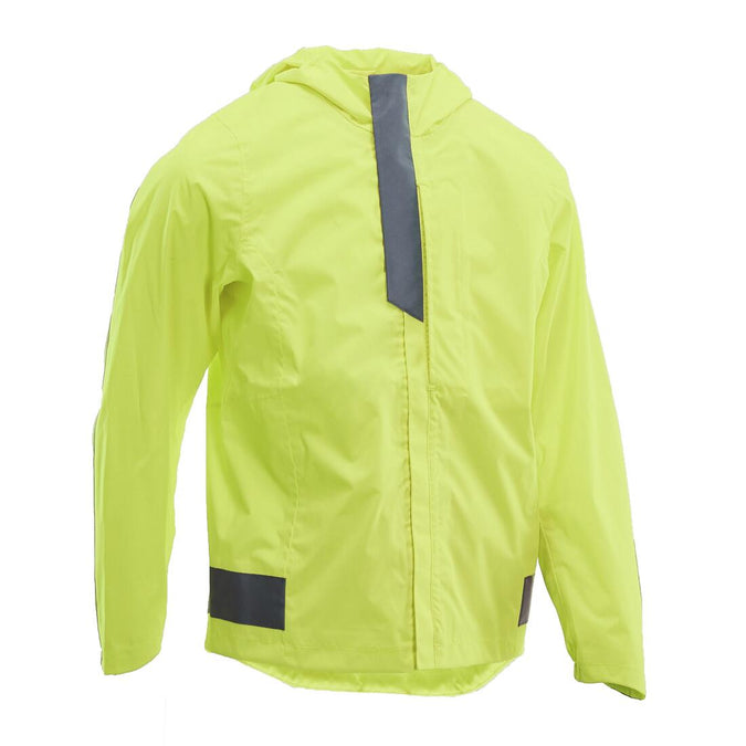 





500 Kids' Waterproof Hi-Vis Cycling Jacket - Yellow, photo 1 of 11