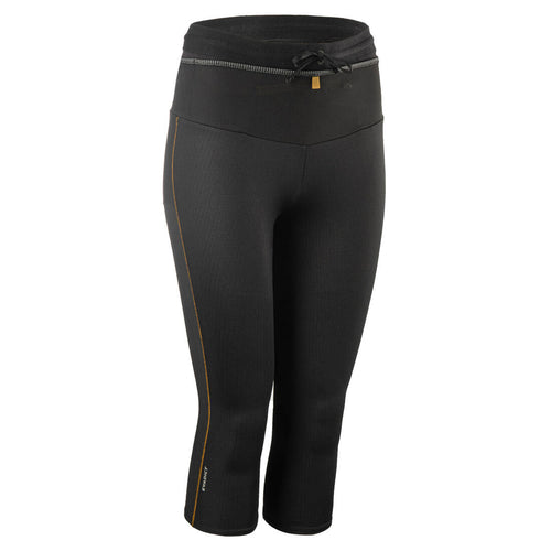 





WOMEN'S 3/4 TRAIL RUNNING LEGGINGS EMBOSS - BLACK/BRONZE