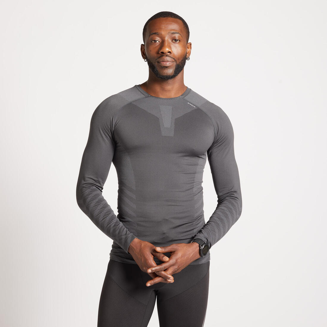 KIPRUN SKINCARE MEN'S RUNNING WINTER BREATHABLE LS TEE-SHIRT