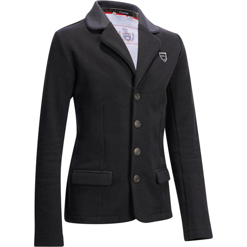 





100 Compete Kids' Horse Riding Show Jacket - Black