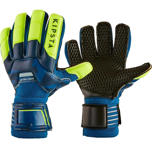 





Adult Football Goalkeeper Gloves F500 Resist Shielder - Blue/Pink