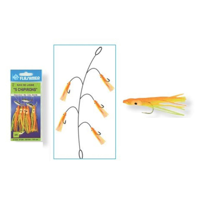 





Lure fishing rigged line 5 CHIPIRONS with five hooks No. 2/0, photo 1 of 1